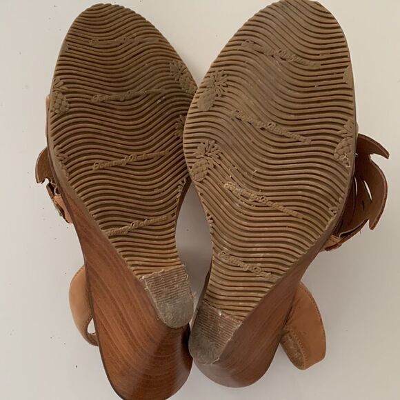Tommy Bahama Leather Wadge Sandals Size8 - Picture 9 of 11